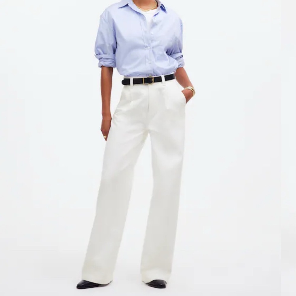 Madewell The Harlow Wide-Leg Jean | Tile White | Size 28